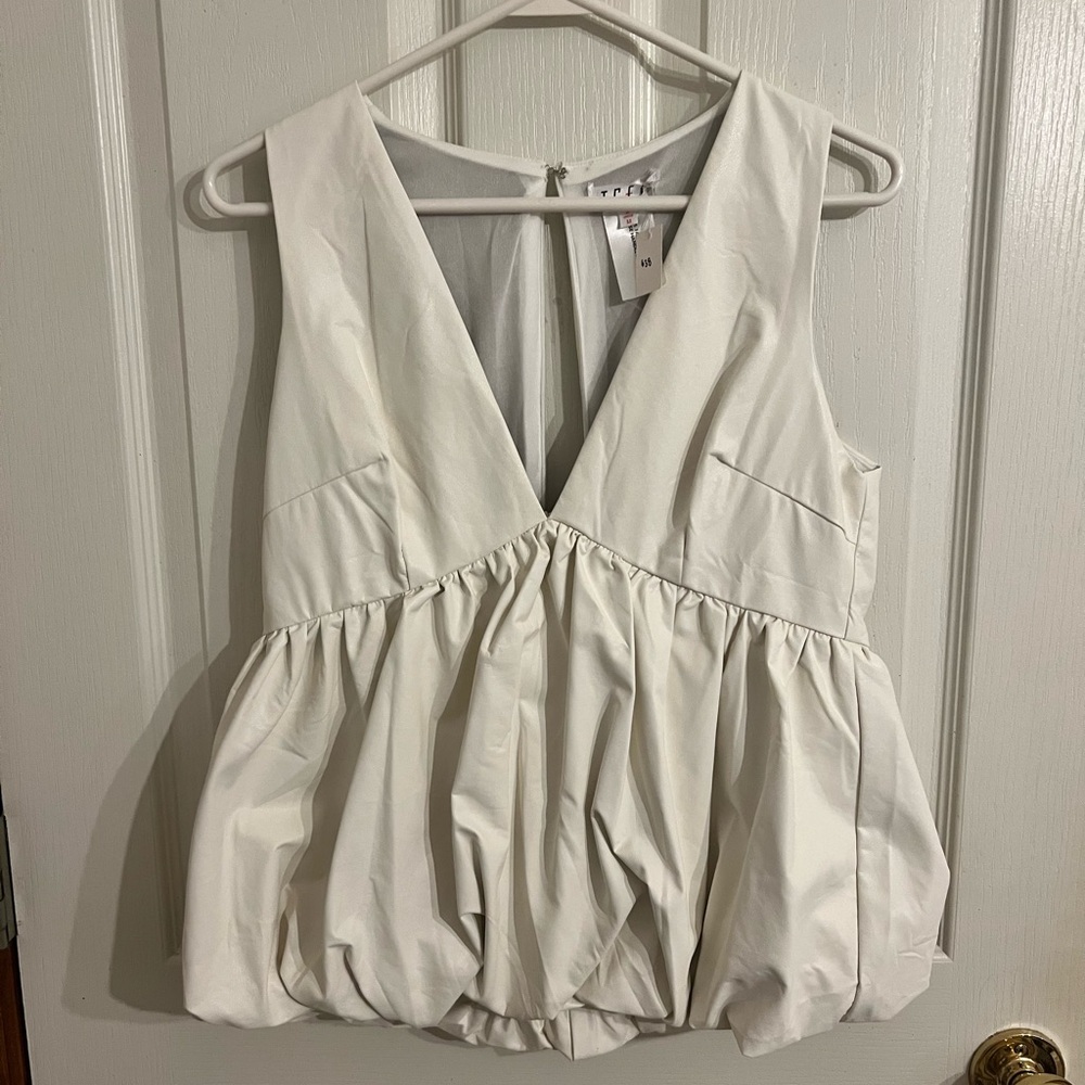 TCEC Faux leather top